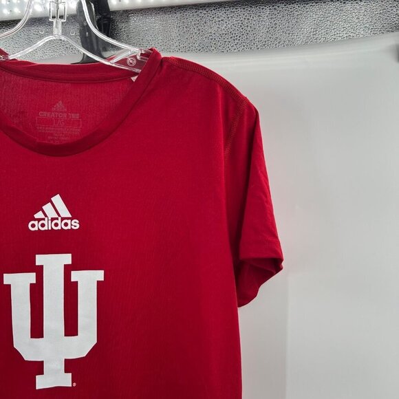 Adidas Women's Indiana University Short Sleeve Creator Tee Red/White Size Large - Picture 3 of 8